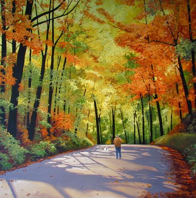 Samen lopen, 2017 (acryl op doek) door Tina Palmer