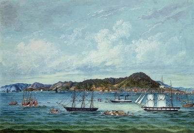 Uitzicht op Hong Kong, c.1860 door Tinqua