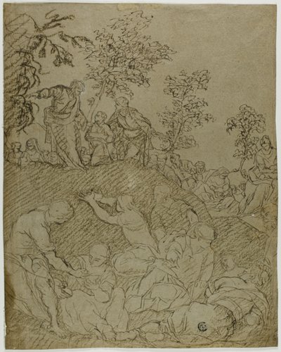 Wonder van de broden en de vissen door Tintoretto
