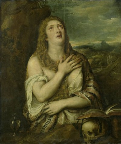 Boetvaardige Maria Magdalena door Titiaan (copy after)