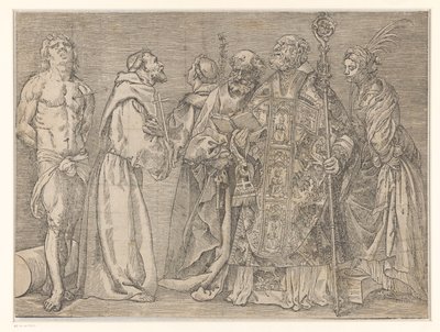 Zes staande heiligen door Titiaan