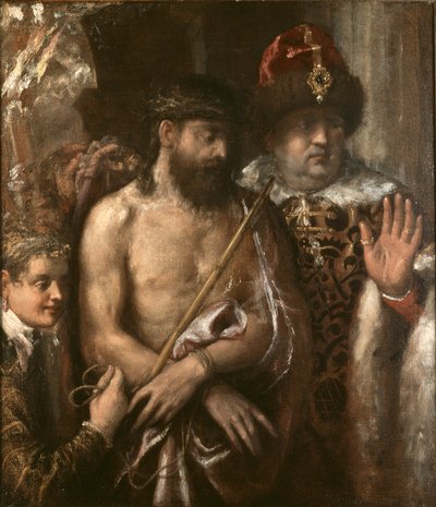 Christus Getoond aan het Volk (Ecce Homo) door Titian (Tiziano Vecellio)