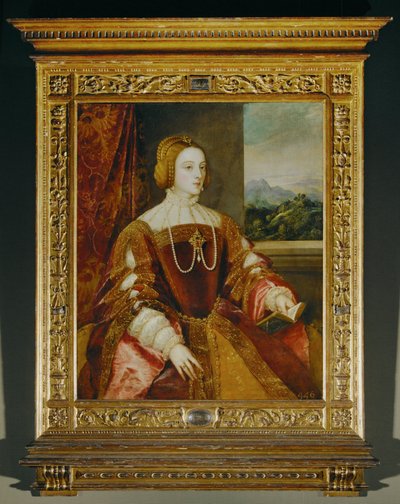 Keizerin Isabella ... (schilderij op doek) door Titian (c.1488-1576)