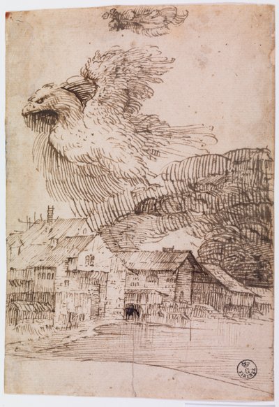 Huizen en een adelaar door Titian (c.1488 1576)