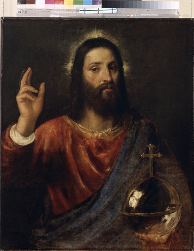 Salvator Mundi (Redder van de wereld), ca. 1570 door Titian (c.1488 1576)