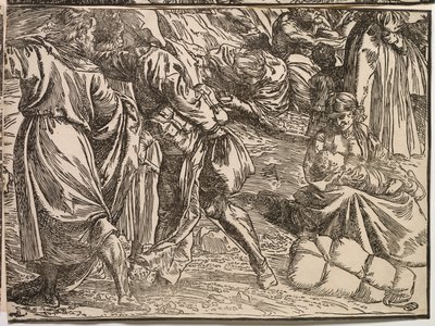 De ondergang van het leger van de farao in de Rode Zee door Titian (c.1488 1576)