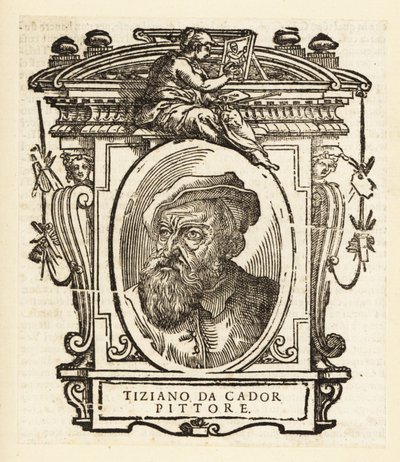 Portret van Titiaan, Italiaanse schilder tijdens de Renaissance, geboren in Pieve di Cadore, circa 1488-1576 door Titian (c.1488 1576) (after)