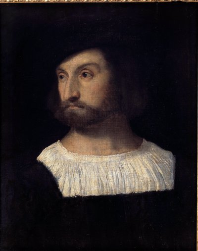 Portret van Alfonso I van Este, hertog van Ferrara (1476-1534) door Titian (c.1488 1576) (attr. to)