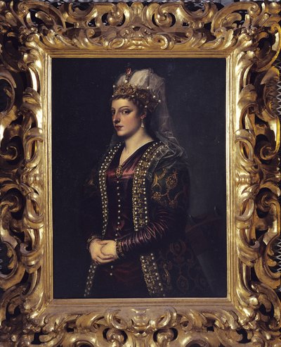 Portret van Caterina Coronaro 1542 door Tiziano Vecelli