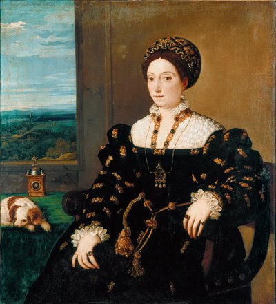 Portret van Eleonora Gonzaga, Hertogin van Urbino door Tiziano Vecelli
