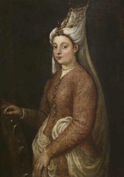 Cameria, dochter van Suleiman de Grote, als Sint Catharina, ca. 1560 door Tiziano Vecelli
