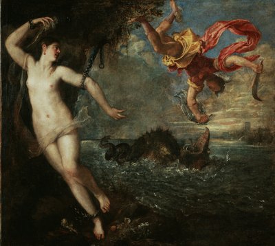 Perseus en Andromeda, ca 1555 door Titian