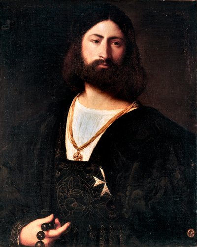 Portret van een Ridder van Malta door Tiziano Vecelli