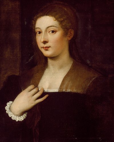 Portret van een dame door Titian