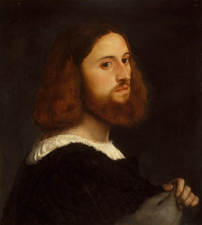 Portret van een man door Tiziano Vecelli