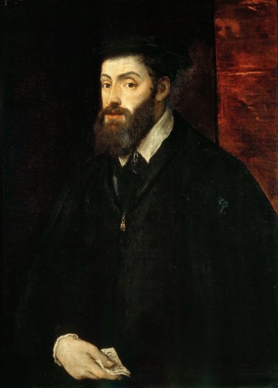 Portret van Keizer Karel V 1500-1558, 1549 door Titian