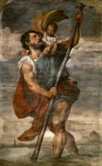 Sint Christoffel, 1523-1524 door Titian