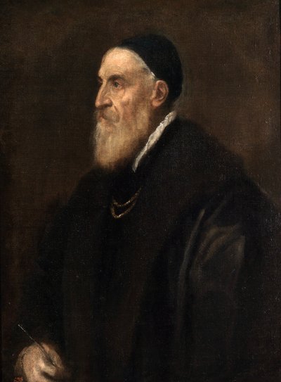 Zelfportret, c.1560-70 door Tiziano Vecelli