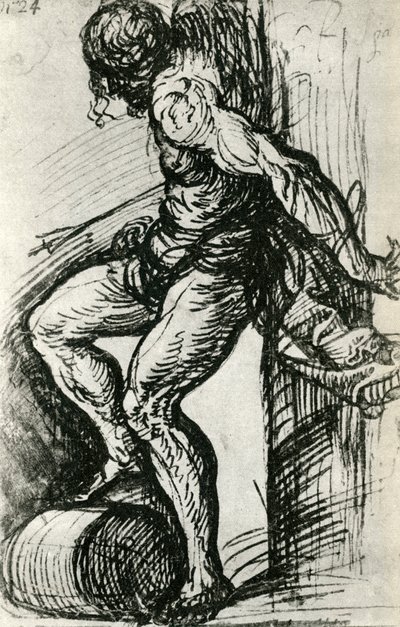 Schets voor de St. Sebastian, ca. 1518, 1937 door Tiziano Vecelli