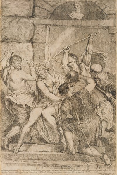 De Kroning met Doornen, gegraveerd door Luigi Scaramuccia (1616-80) 1675 door Tiziano Vecelli