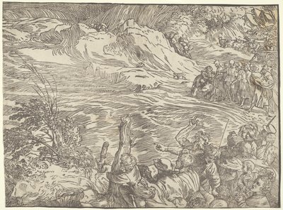 De onderdompeling van het leger van de Farao in de Rode Zee door Titian