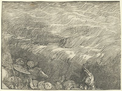 De onderdompeling van het leger van de Farao in de Rode Zee door Titian