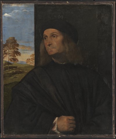 Portret van de Venetiaanse Schilder Giovanni Bellini (?) door Tizian