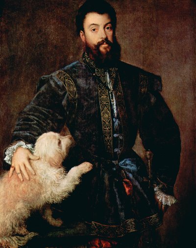 Portret van Federico II Gonzaga, Hertog van Mantua, 1500-1540, ca 1525 door Tiziano Vecelli