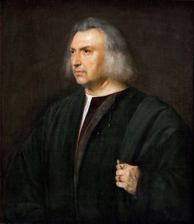 Portret van de arts Gian Giacomo Bartolotti da Parma door Tiziano Vecelli