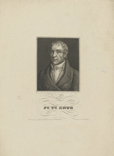 Portret van Wilhelm Traugott Krug 1770-1842, 1828-1829 door Tobias Falcke