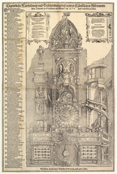 Astronomische Klok in de Kathedraal van Straatsburg, 1574 door Tobias Stimmer