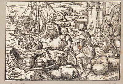 Gaius Lutatius verslaat de vloot van Carthago door Tobias Stimmer