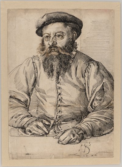 Portret van een man met baard door Tobias Stimmer