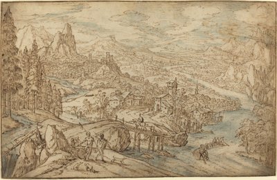 Rivierlandschap door Tobias Verhaecht