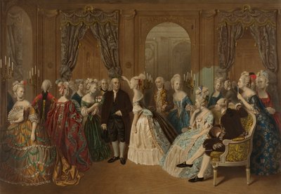 Franklin aan het hof van Frankrijk-1778 door Todros Geller