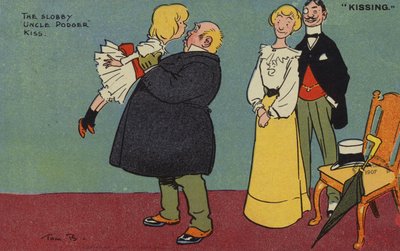 Kussen, De slordige oom Podger kus door Tom Browne