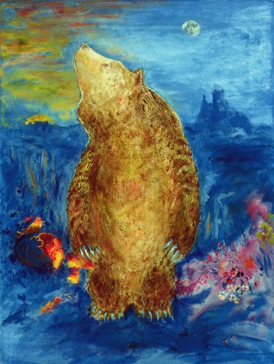 Dansende blauwe beer door Tom Cook