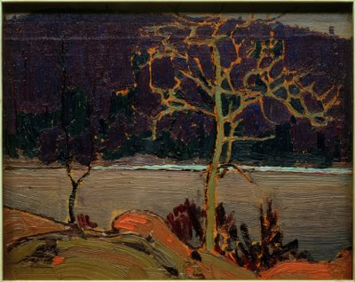 Paarse heuvel door Tom Thomson