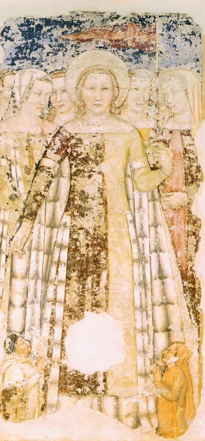 Sint Ursula in glorie (detail) door Tomaso da (late 15th century) Modena