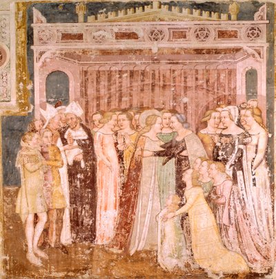 Het afscheid (detail) door Tomaso da (late 15th century) Modena