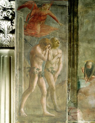 Adam en Eva verdreven uit het paradijs, ca. 1427 (voor restauratie) door Tommaso Masaccio