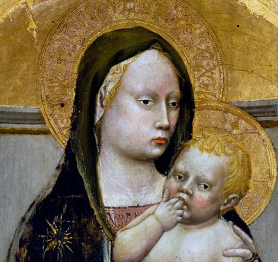 Madonna en kind (detail) door Tommaso Masaccio