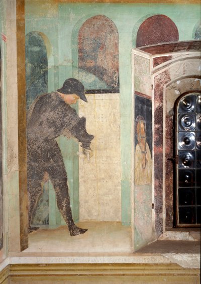 Leven van Johannes de Doper: een bewaker door Tommaso Masolino da Panicale