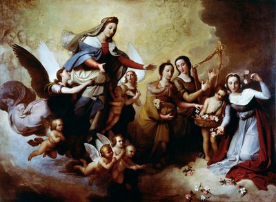 Verschijning van de Maagd aan St. Stanislaus Kostka, door Tommaso Minardi, Kerk van Sint-Andreaskerk op Quirinaal, Rome door Tommaso Minardi