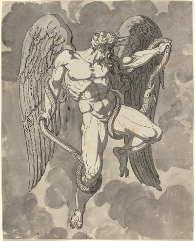 Saturnus Worstelt met een Slang door Tommaso Minardi