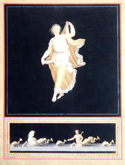 Kopie van een Pompeiaanse allegorische schildering, een panoramisch behangontwerp, c.1790 door Tommaso Piroli