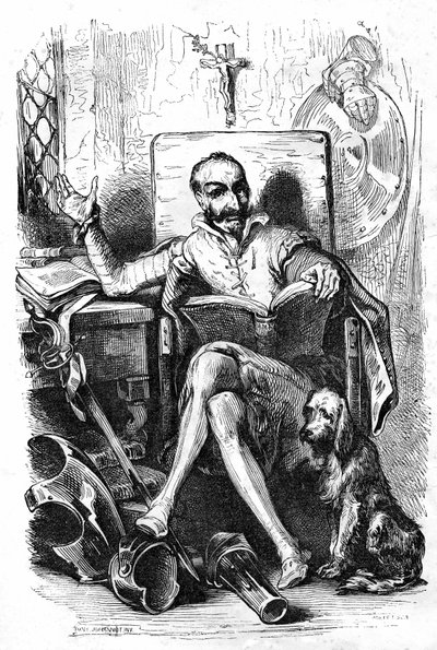 Cervantes als Don Quichot door Tony Johannot