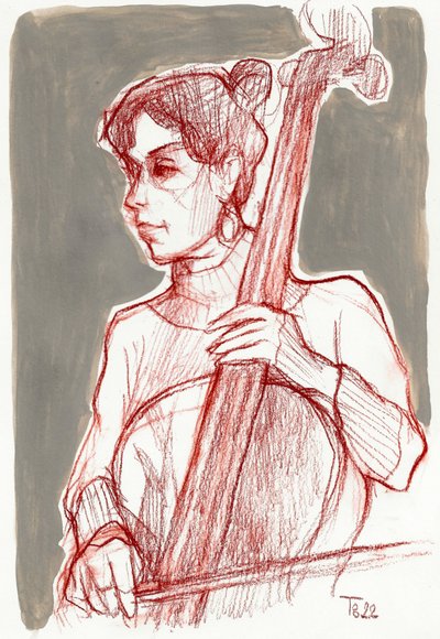 Toegewijde cellist door Tore Bahnson
