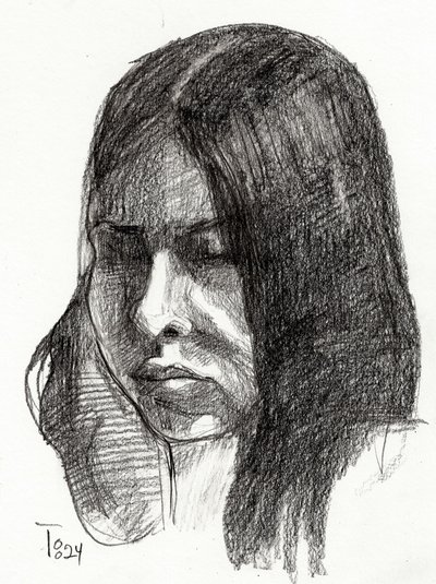Vrouw in de schaduw door Tore Bahnson