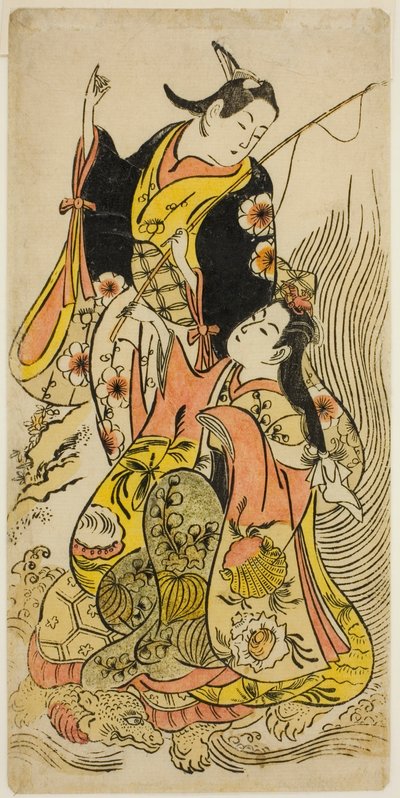 Een moderne versie van Urashima Taro door Torii Kiyomasu II